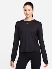 Nike Black Dri-FIT One Classic Long-Sleeve Fitness Top - Image 1 of 6