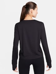Nike Black Dri-FIT One Classic Long-Sleeve Fitness Top - Image 2 of 6