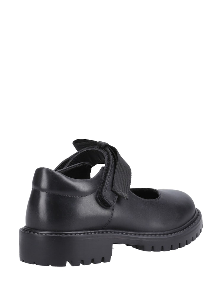 Hush Puppies Black Astrid Bow Senior School Shoes - Image 2 of 4 Hush Puppies Black Astrid Bow Senior School Shoes - Image 2 of 4