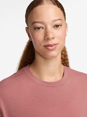 Nike Pink One Relaxed Dri-Fit Short Sleeve Top - Image 3 of 3