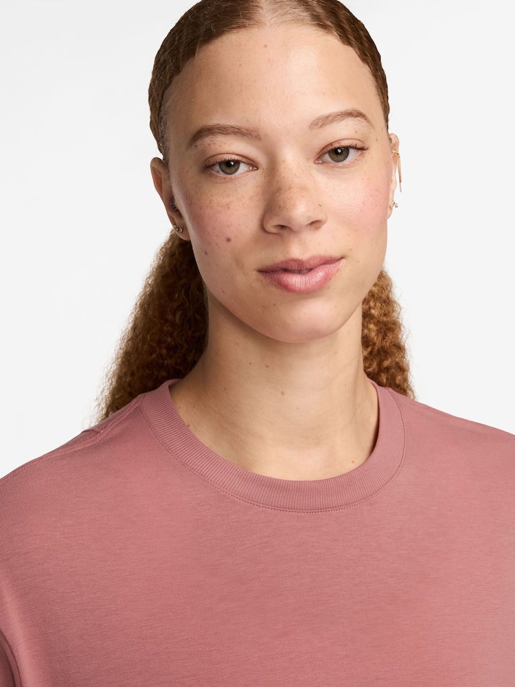 Nike Pink One Relaxed Dri-Fit Short Sleeve Top - Image 3 of 3