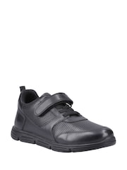Hush Puppies Black Alfie Bungee Junior School Shoes - Image 3 of 4