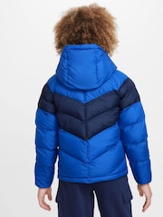 Nike Blue/Navy Synthetic Fill Hooded Jacket - Image 2 of 8