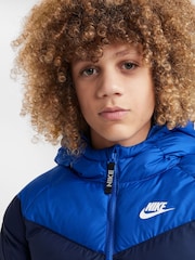 Nike Blue/Navy Synthetic Fill Hooded Jacket - Image 5 of 8