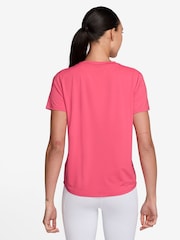 Nike Bright Pink One Classic Dri-FIT Short Sleeve Top - Image 2 of 3
