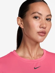 Nike Bright Pink One Classic Dri-FIT Short Sleeve Top - Image 3 of 3