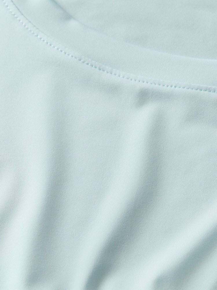 Nike Light Blue One Swoosh Dri-FIT Short-Sleeve Graphic Running Top - Image 5 of 5