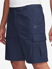 Nike Navy Club Woven Cargo Shorts - Image 3 of 4
