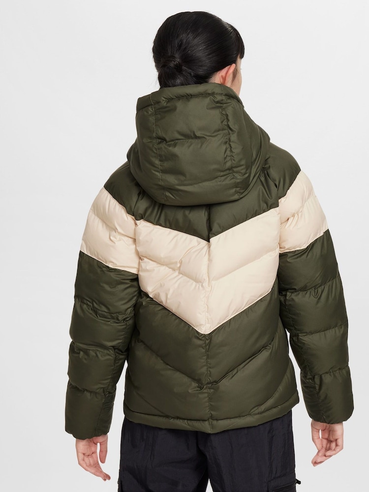 Nike Cargo Khaki Synthetic Fill Hooded Jacket - Image 2 of 8