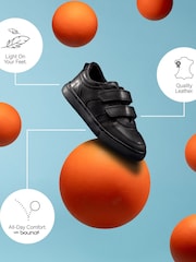 Hush Puppies Black Daxton Touch Fastening Senior School Shoes - Image 3 of 7