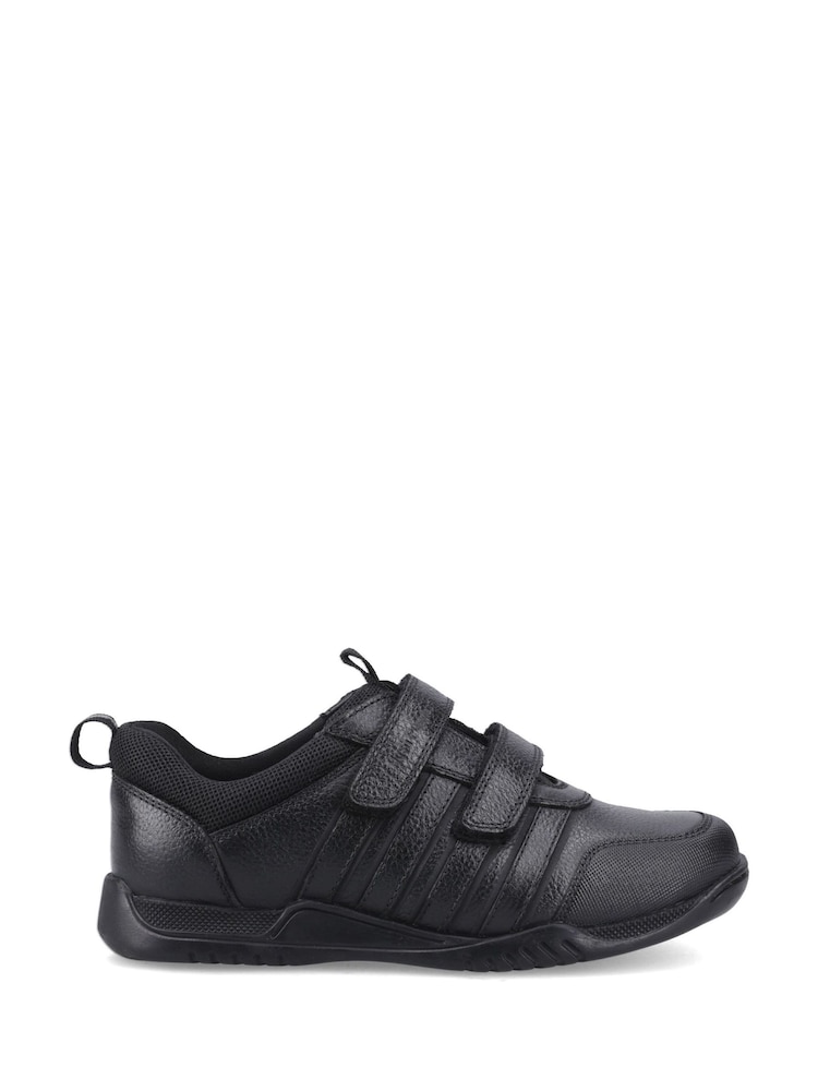 Hush Puppies Black Josh 2 Touch Fastening Junior School Shoes - Image 1 of 4