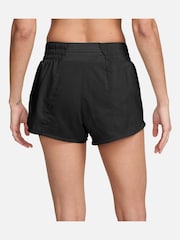 Nike Black One Dri-FIT Swoosh Mid-Rise Brief-Lined Graphic Shorts - Image 2 of 4