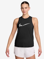 Nike Black One Swoosh Dri-FIT Graphic Running Tank Top - Image 1 of 3