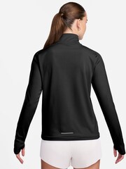 Nike Black Swoosh Half Zip Long Sleeve Running Top - Image 2 of 4