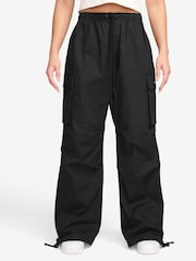 Nike Black Low Rise Oversized Cargo Trousers - Image 1 of 3