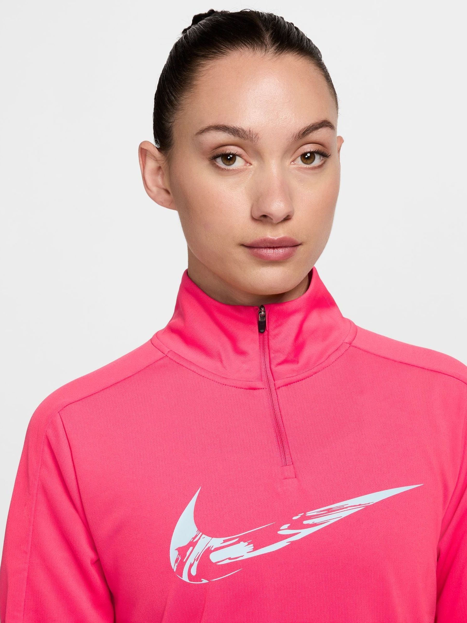 Buy Nike Bright Pink Swoosh Half Zip Long Sleeve Running Top from Next  Luxembourg