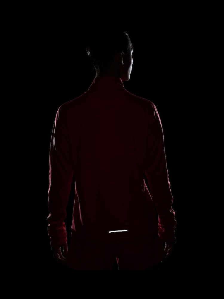 Nike Bright Pink Swoosh Half Zip Long Sleeve Running Top - Image 6 of 6