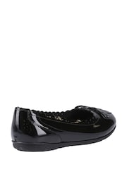Hush Puppies Black Lillie Ballerina Patent Junior School Shoes - Image 2 of 5