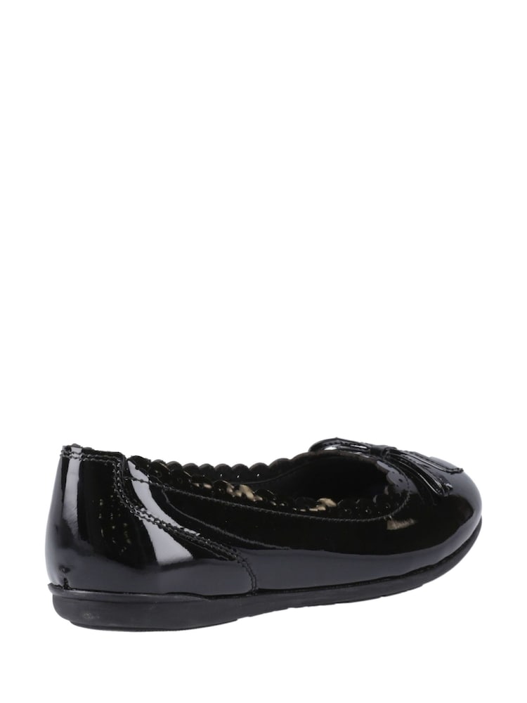 Hush Puppies Black Lillie Ballerina Patent Junior School Shoes - Image 2 of 5 Hush Puppies Black Lillie Ballerina Patent Junior School Shoes - Image 2 of 5