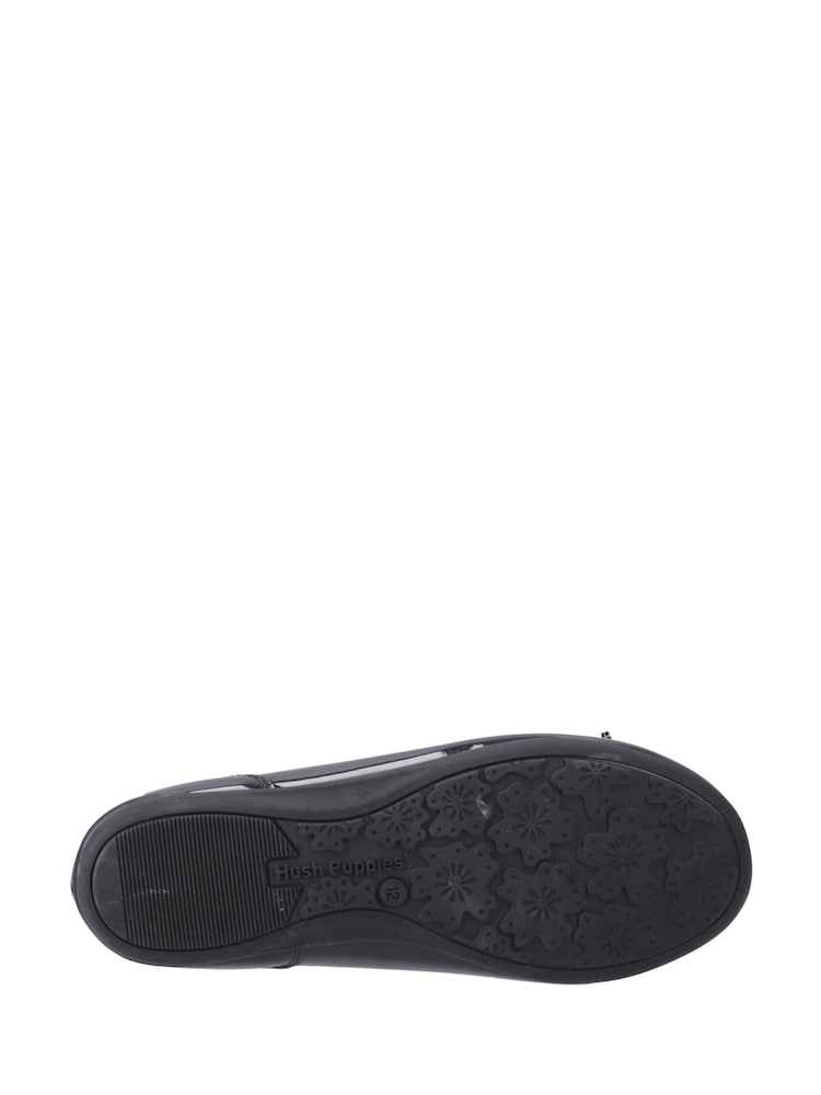 Hush Puppies Black Lillie Ballerina Patent Junior School Shoes - Image 5 of 5 Hush Puppies Black Lillie Ballerina Patent Junior School Shoes - Image 5 of 5