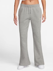 Nike Grey Phoenix Fleece Mid Rise Flared Joggers - Image 1 of 3