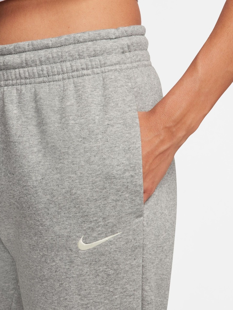 Nike Grey Phoenix Fleece Mid Rise Flared Joggers - Image 3 of 3