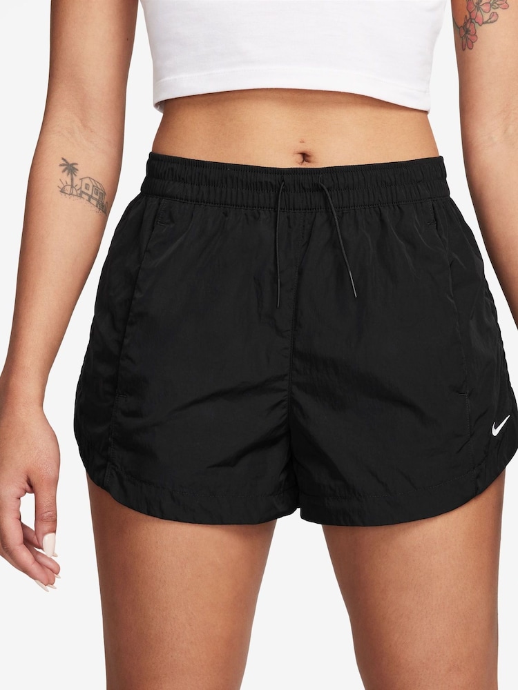 Nike Black Windrunner Woven Mid Rise 2 Inch Shorts - Image 1 of 4