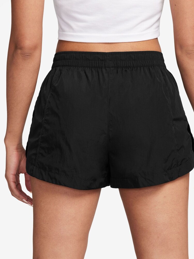 Nike Black Windrunner Woven Mid Rise 2 Inch Shorts - Image 2 of 4
