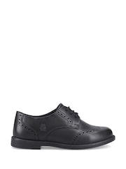 Hush Puppies Black Ava Brogue Senior School Shoes - Image 1 of 4