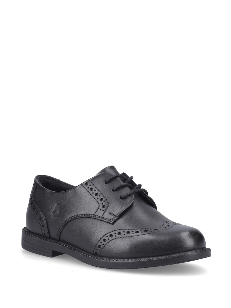 Hush Puppies Black Ava Brogue Senior School Shoes - Image 2 of 4