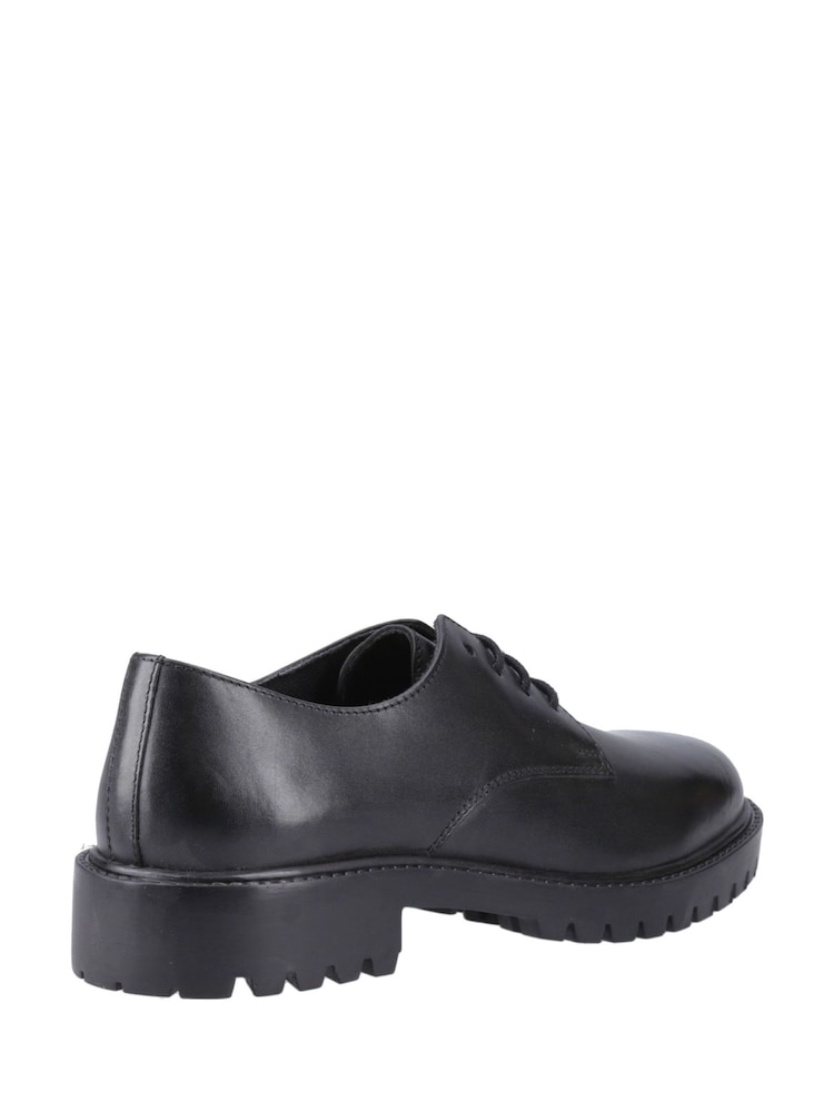 Hush Puppies Black Aubrey Lace Up Senior School Shoes - Image 2 of 5 Hush Puppies Black Aubrey Lace Up Senior School Shoes - Image 2 of 5