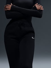 Nike Black Phoenix Fleece Mid Rise Flared Joggers - Image 3 of 5