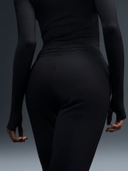 Nike Black Phoenix Fleece Mid Rise Flared Joggers - Image 4 of 5
