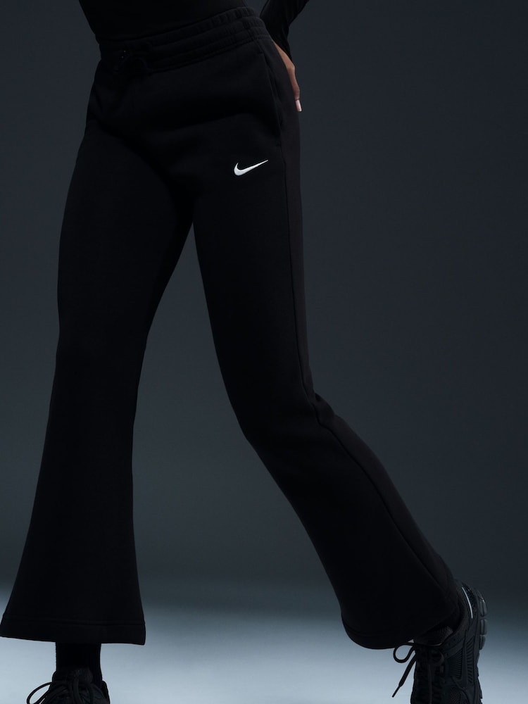 Nike Black Phoenix Fleece Mid Rise Flared Joggers - Image 5 of 5