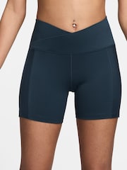 Nike Navy One Wrap High-Waisted 5" Cycling Shorts - Image 1 of 5