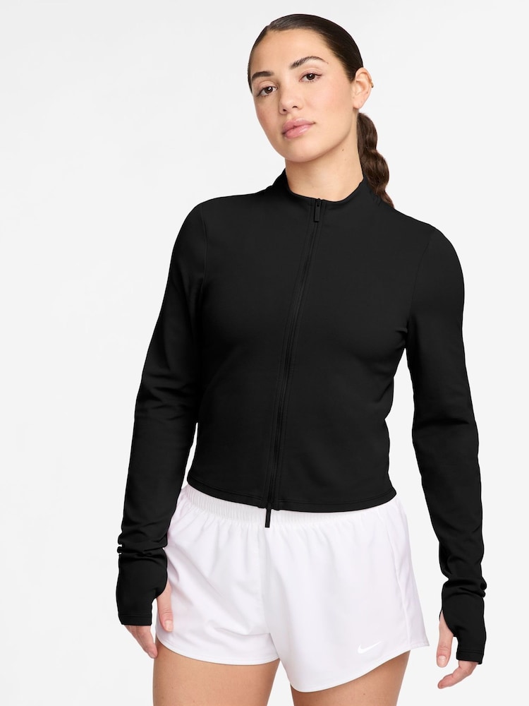 Nike Black Zenvy Dri-FIT Full-Zip Long-Sleeve Top - Image 1 of 3