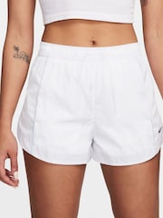 Nike White Windrunner Woven Mid Rise 2 Inch Shorts - Image 1 of 4