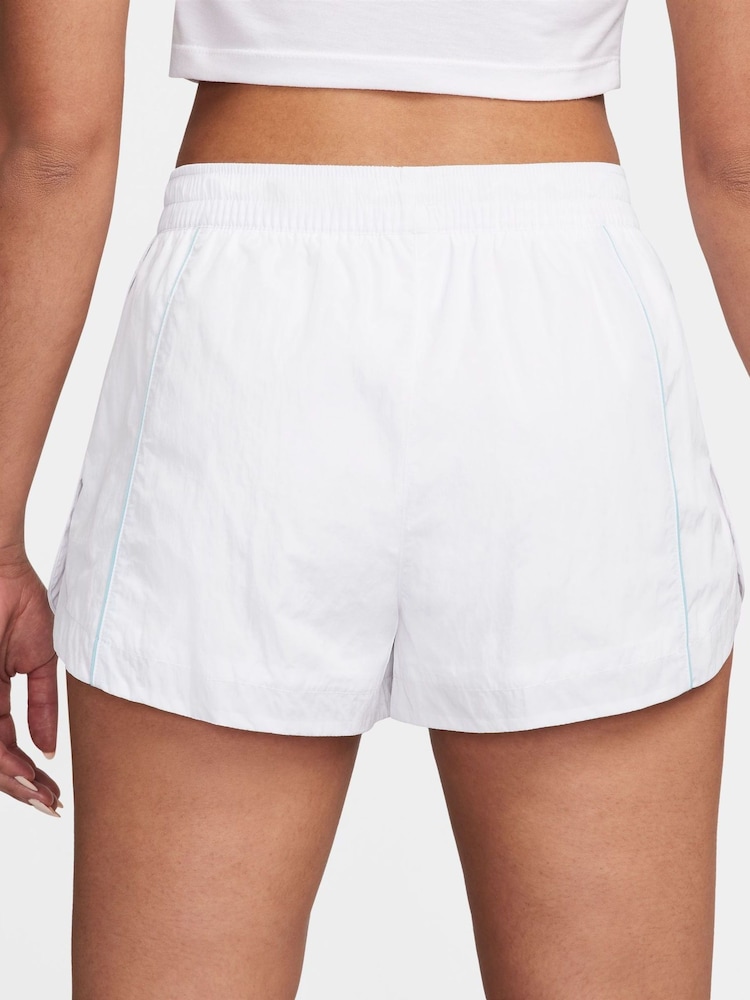 Nike White Windrunner Woven Mid Rise 2 Inch Shorts - Image 2 of 4