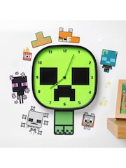 Minecraft Creeper Glow In The Dark Wall Clock - Image 1 of 3