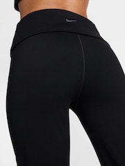 Nike Black One High Waisted Fold Over Flared Leggings - Image 10 of 11
