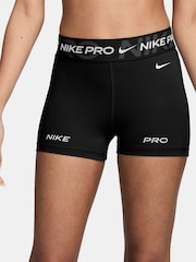 Nike Black Pro Dri-FIT Mid Rise 3 Cycling Shorts - Image 1 of 4
