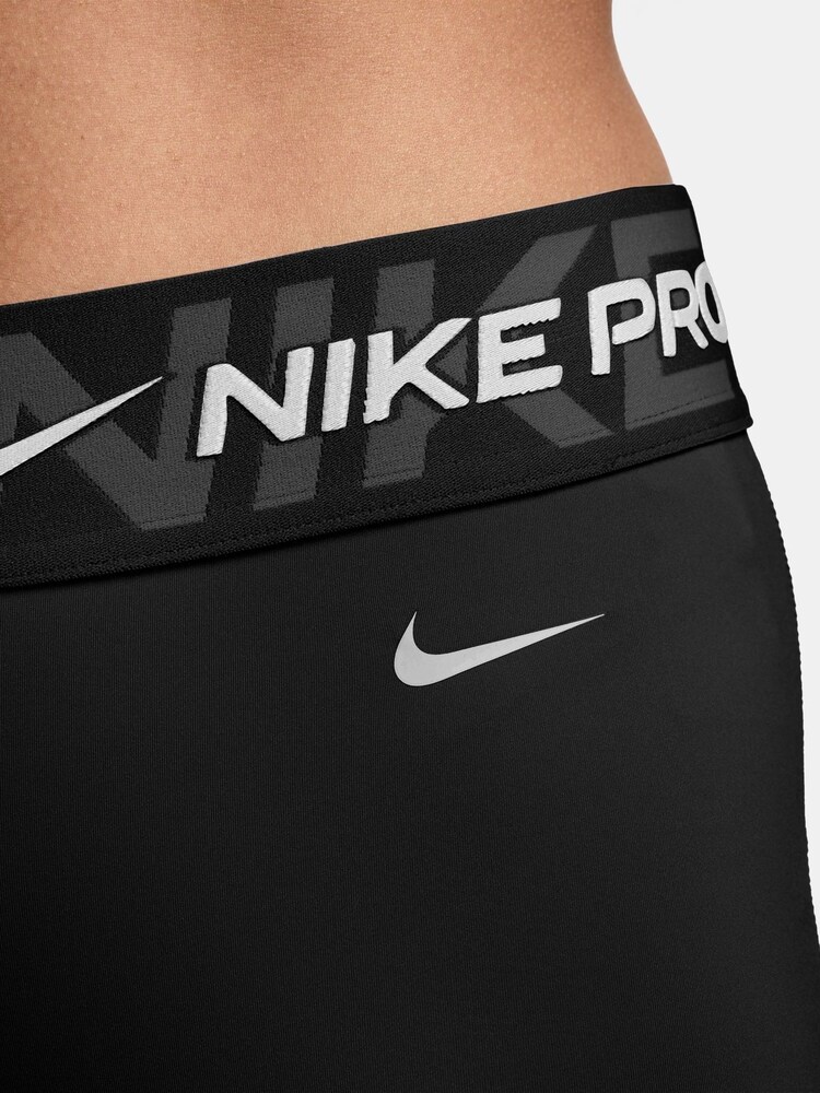Nike Black Pro Dri-FIT Mid Rise 3 Cycling Shorts - Image 4 of 4