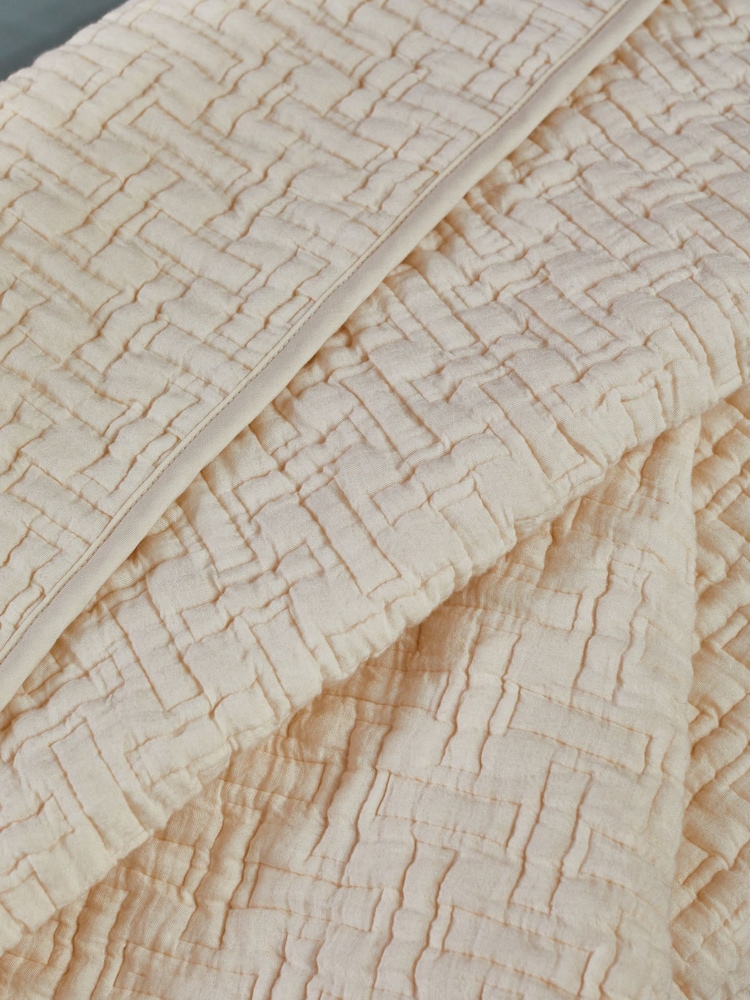 Cream Irregular Texture Bedspread - Image 2 of 3