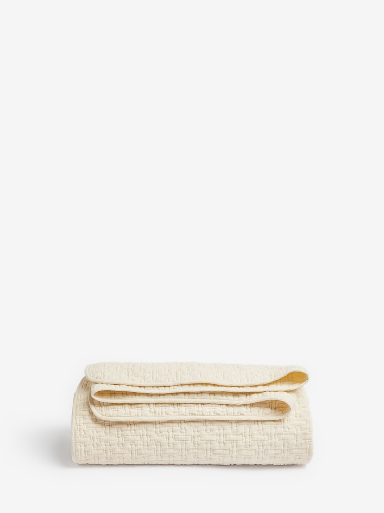 Cream Irregular Texture Bedspread - Image 3 of 3