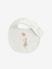 Pink Baby 100% Cotton Bibs 5 Pack - Image 4 of 6