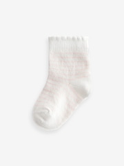 Pink Heart Stripe Baby Socks 5 Pack (0mths-2yrs) - Image 2 of 6
