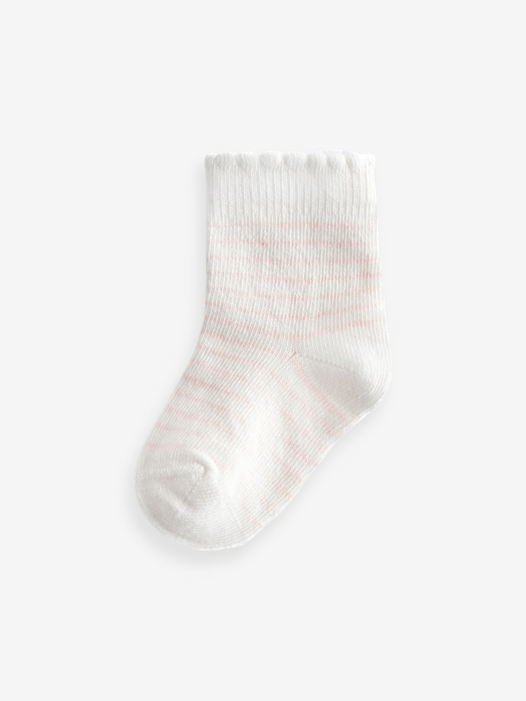 Pink Heart Stripe Baby Socks 5 Pack (0mths-2yrs) - Image 2 of 6