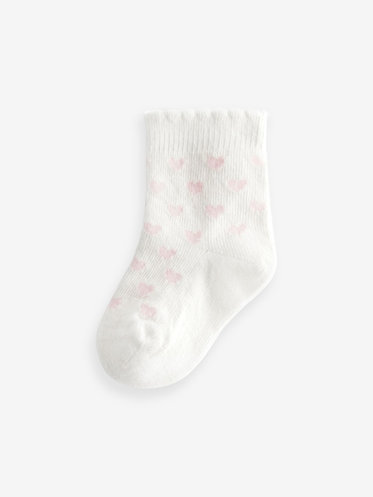Pink Heart Stripe Baby Socks 5 Pack (0mths-2yrs) - Image 3 of 6