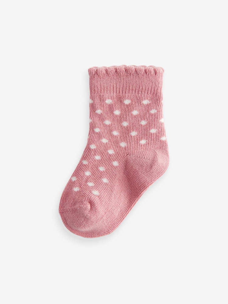 Pink Heart Stripe Baby Socks 5 Pack (0mths-2yrs) - Image 4 of 6
