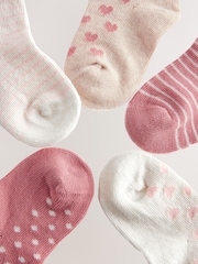 Rozo Srce Pruga - Beba Čarape 5 Pack (0mths-2god) - Slika 7 od 8